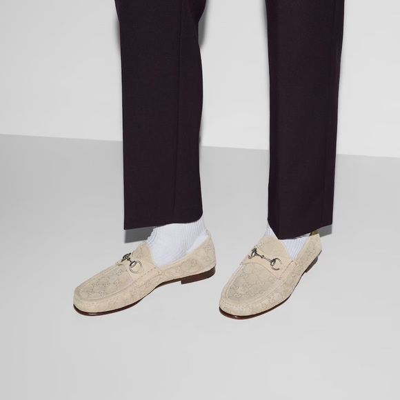 Gucci Men's Horsebit 1953 Loafer Oatmeal Size 10 MSRP $1,050 - Picture 3 of 11